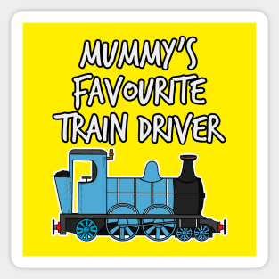 Mummy's Favourite Train Driver Kids Steam Engine (Blue) Sticker